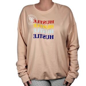 Bella + Canvas Pink Hustle Women's Sweater